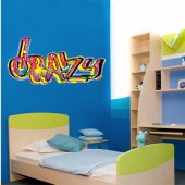 Autocolante decorativo graffiti crazy