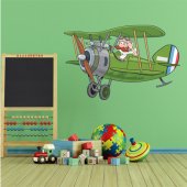 Autocolante decorativo infantil avião