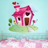 Autocolante decorativo infantil casinha