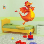 Autocolante decorativo infantil dragón