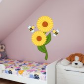 Autocolante decorativo infantil flores