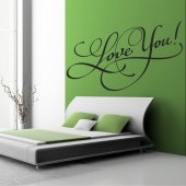 Autocolante decorativo love you