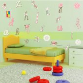 Kit Vinilo decorativo infantil alfabeto